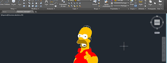 dibujar a homer simpson con autocad