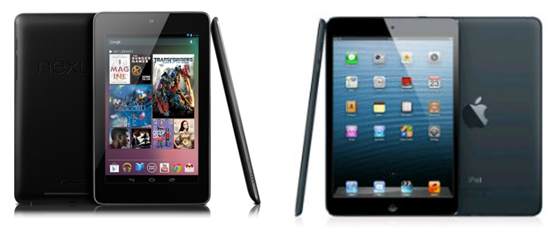 Los dos gigantes cara a cara: Nexus 7 vs iPad Mini