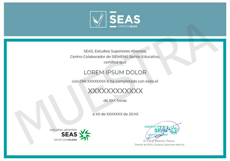 Certificado SIEMENS Certificado SIEMENS
