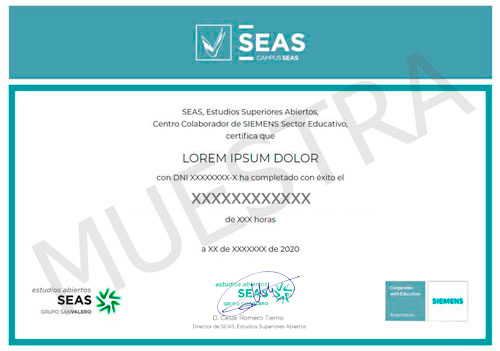 Certificado SIEMENS