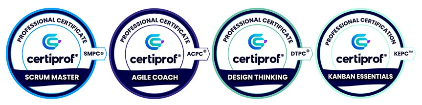Logos certificaciones de metodologías ágiles