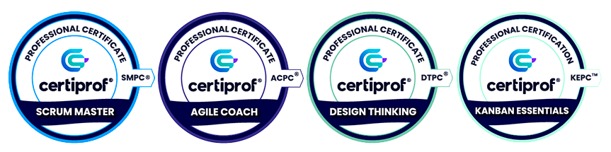 Logos certificaciones de metodologías ágiles