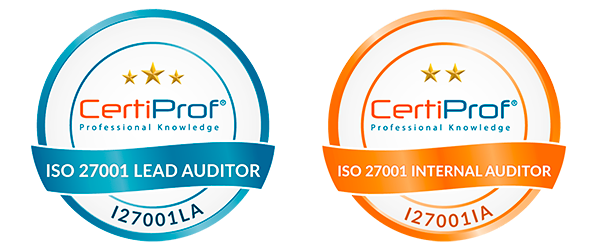 Logos de certificaciones de Internal y Lead Auditor