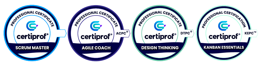 Logos certificaciones de metodologías ágiles