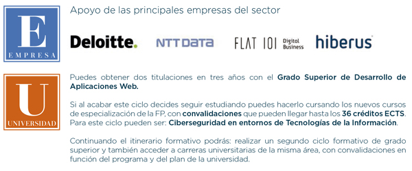 Dos sellos diferenciales: Universidad y Empresa en el CFGS de Desarrollo de Aplicaciones Multiplataforma